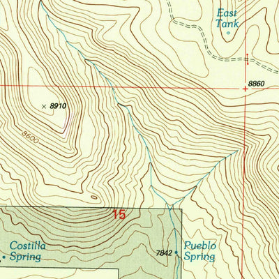 United States Geological Survey Gallo Mountains East, NM (1999, 24000-Scale) digital map