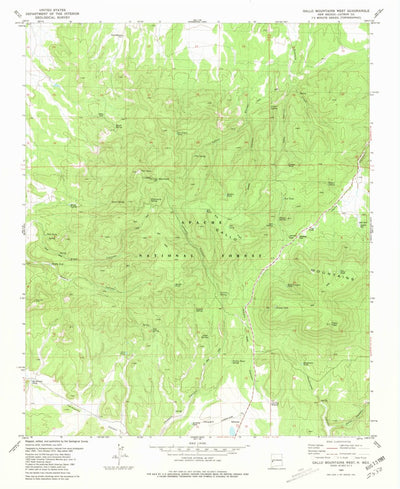 United States Geological Survey Gallo Mountains West, NM (1981, 24000-Scale) digital map