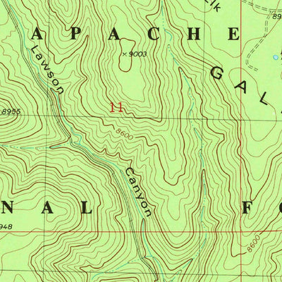 United States Geological Survey Gallo Mountains West, NM (1981, 24000-Scale) digital map