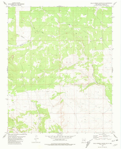 United States Geological Survey Gallo Spring Canyon NE, NM (1981, 24000-Scale) digital map