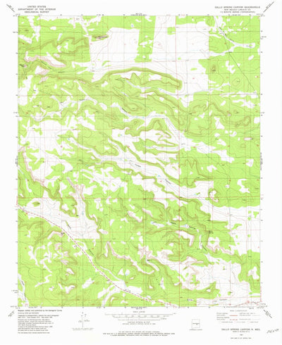 United States Geological Survey Gallo Spring Canyon, NM (1981, 24000-Scale) digital map