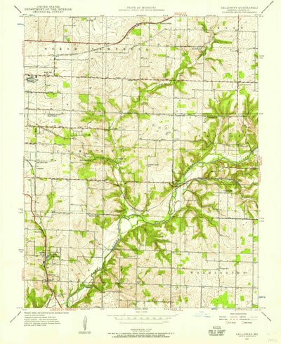 United States Geological Survey Galloway, MO (1937, 24000-Scale) digital map