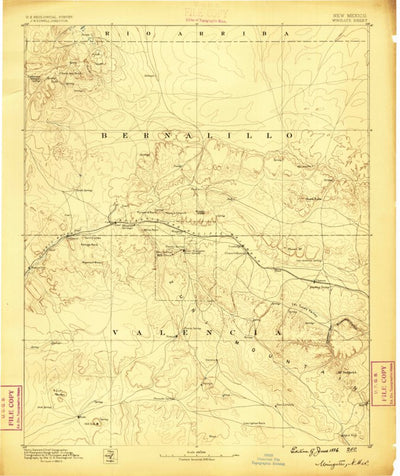 United States Geological Survey Gallup E, NM (1886, 250000-Scale) digital map