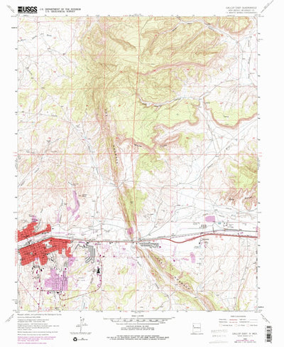 United States Geological Survey Gallup East, NM (1979, 24000-Scale) digital map