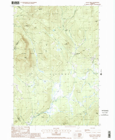 United States Geological Survey Gallup Mills, VT (1988, 24000-Scale) digital map