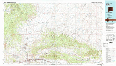 United States Geological Survey Gallup, NM (1981, 100000-Scale) digital map