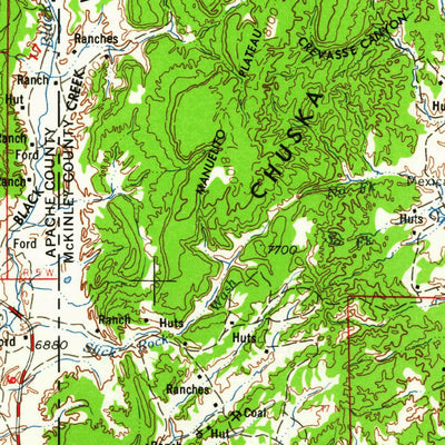 United States Geological Survey Gallup, NM-AZ (1962, 250000-Scale) digital map