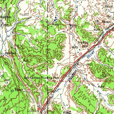 United States Geological Survey Gallup, NM-AZ (1967, 250000-Scale) digital map