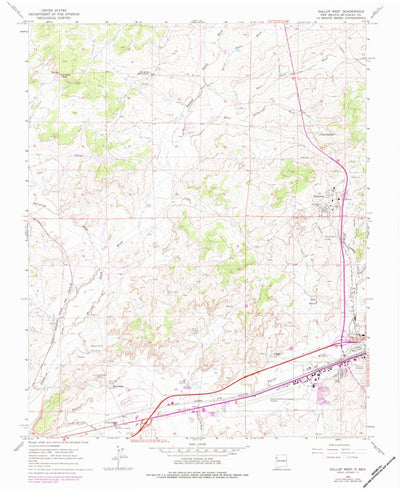 United States Geological Survey Gallup West, NM (1963, 24000-Scale) digital map