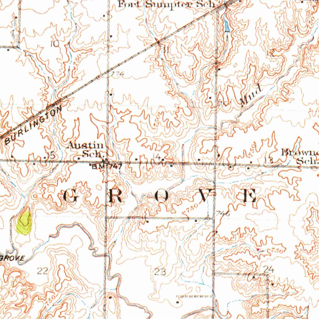 Galva, IL (1940, 62500Scale) Map by United States Geological Survey Avenza Maps