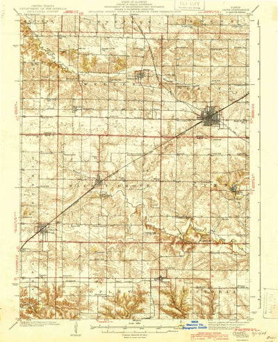 United States Geological Survey Galva, IL (1944, 62500-Scale) digital map