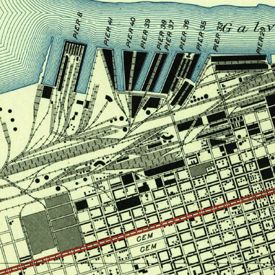 United States Geological Survey Galveston, TX (1933, 31680-Scale) digital map