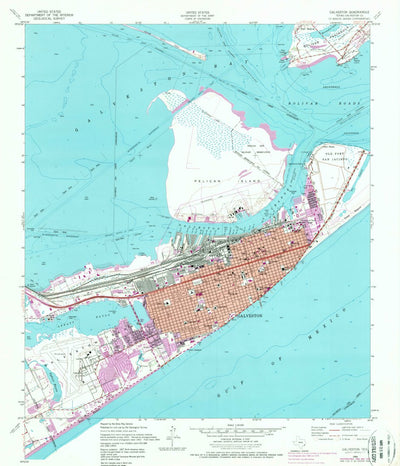 United States Geological Survey Galveston, TX (1954, 24000-Scale) digital map
