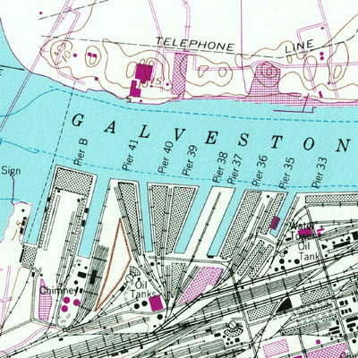 United States Geological Survey Galveston, TX (1954, 24000-Scale) digital map