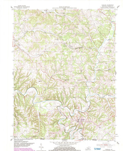 United States Geological Survey Gamaliel, KY (1954, 24000-Scale) digital map