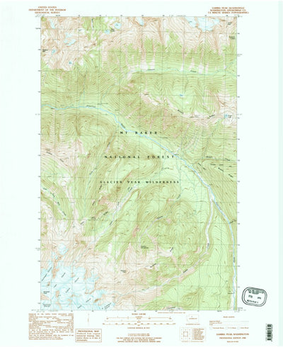 United States Geological Survey Gamma Peak, WA (1988, 24000-Scale) digital map