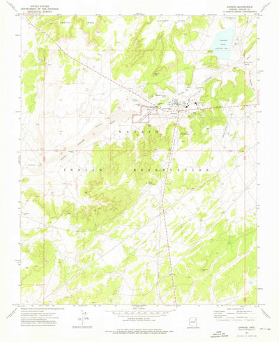 United States Geological Survey Ganado, AZ (1973, 24000-Scale) digital map
