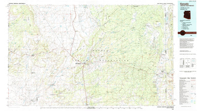 United States Geological Survey Ganado, AZ-NM (1984, 100000-Scale) digital map