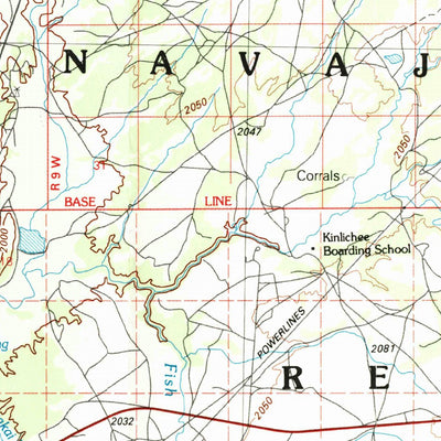 United States Geological Survey Ganado, AZ-NM (1984, 100000-Scale) digital map