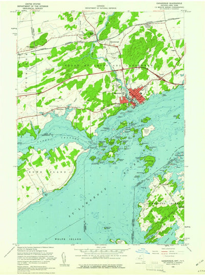 United States Geological Survey Gananoque, ON-NY (1958, 24000-Scale) digital map