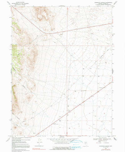 United States Geological Survey Gandolfo Canyon, NV (1969, 24000-Scale) digital map