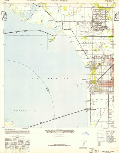 United States Geological Survey Gandy Bridge, FL (1947, 24000-Scale) digital map
