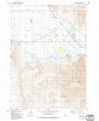 United States Geological Survey Gannett, ID (1979, 24000-Scale) digital map