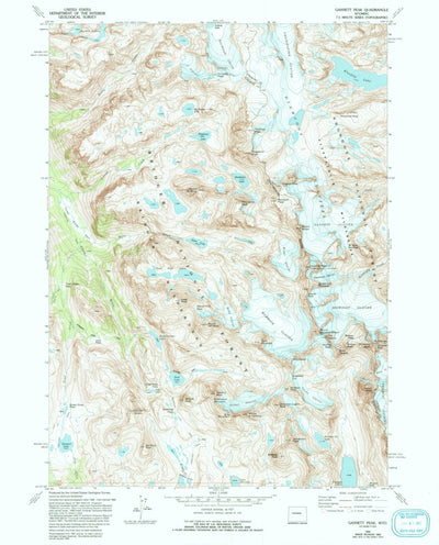 United States Geological Survey Gannett Peak, WY (1968, 24000-Scale) digital map