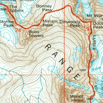 United States Geological Survey Gannett Peak, WY (1991, 24000-Scale) digital map