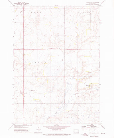 United States Geological Survey Gannvalley, SD (1973, 24000-Scale) digital map
