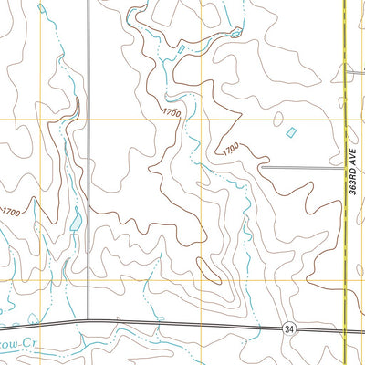 United States Geological Survey Gannvalley, SD (2012, 24000-Scale) digital map
