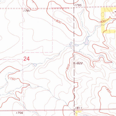 United States Geological Survey Gannvalley SE, SD (1973, 24000-Scale) digital map