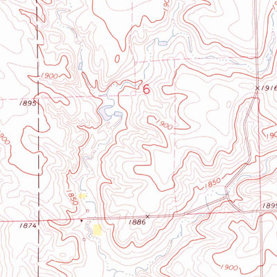 United States Geological Survey Gannvalley SE, SD (1973, 24000-Scale) digital map