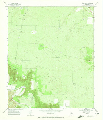 United States Geological Survey Gant Hills, TX (1969, 24000-Scale) digital map