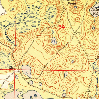United States Geological Survey Gap Lake, FL (1951, 24000-Scale) digital map