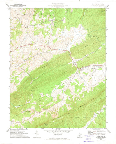 United States Geological Survey Gap Mills, WV (1971, 24000-Scale) digital map