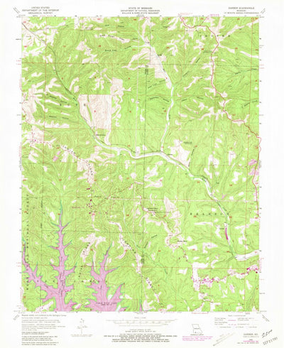 United States Geological Survey Garber, MO (1950, 24000-Scale) digital map
