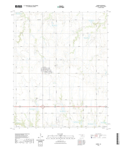 United States Geological Survey Garber, OK (2022, 24000-Scale) digital map