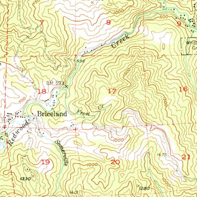 United States Geological Survey Garberville, CA (1949, 62500-Scale) digital map
