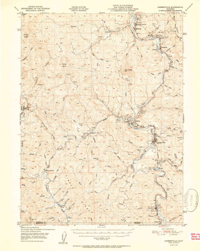 United States Geological Survey Garberville, CA (1951, 62500-Scale) digital map