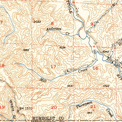 United States Geological Survey Garberville, CA (1951, 62500-Scale) digital map