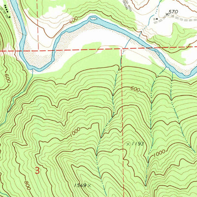 United States Geological Survey Garberville, CA (1970, 24000-Scale) digital map