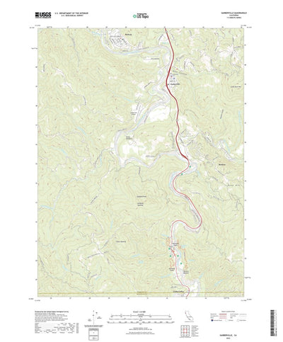 United States Geological Survey Garberville, CA (2022, 24000-Scale) digital map
