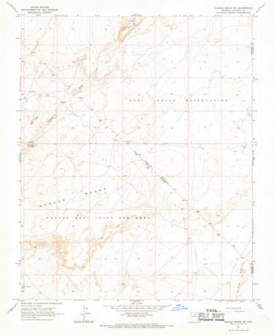 United States Geological Survey Garces Mesas NE, AZ (1967, 24000-Scale) digital map