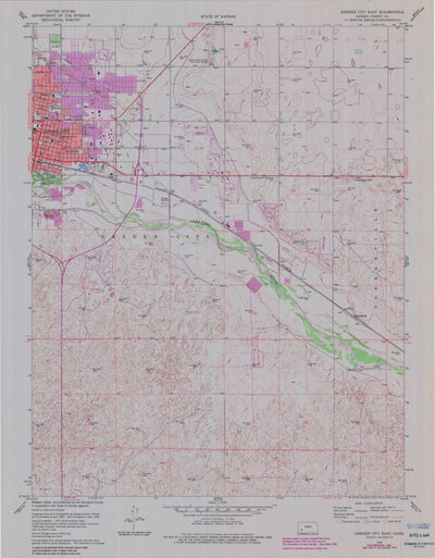 United States Geological Survey Garden City East, KS (1960, 24000-Scale) digital map