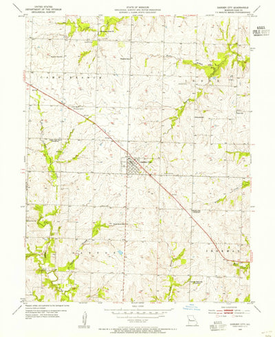 United States Geological Survey Garden City, MO (1954, 24000-Scale) digital map