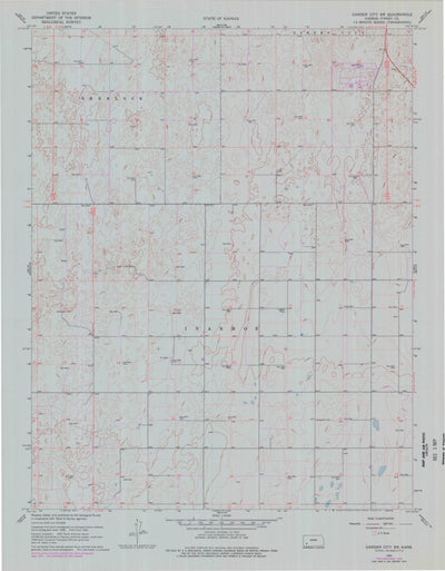 United States Geological Survey Garden City SW, KS (1960, 24000-Scale) digital map