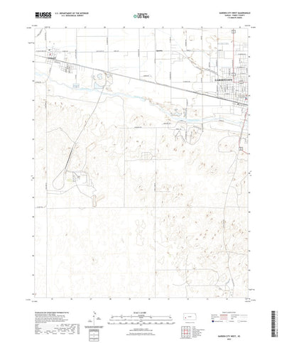 United States Geological Survey Garden City West, KS (2022, 24000-Scale) digital map