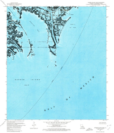 United States Geological Survey Garden Island Pass, LA (1971, 24000-Scale) digital map