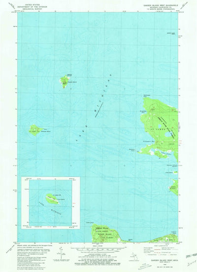 United States Geological Survey Garden Island West, MI (1980, 24000-Scale) digital map